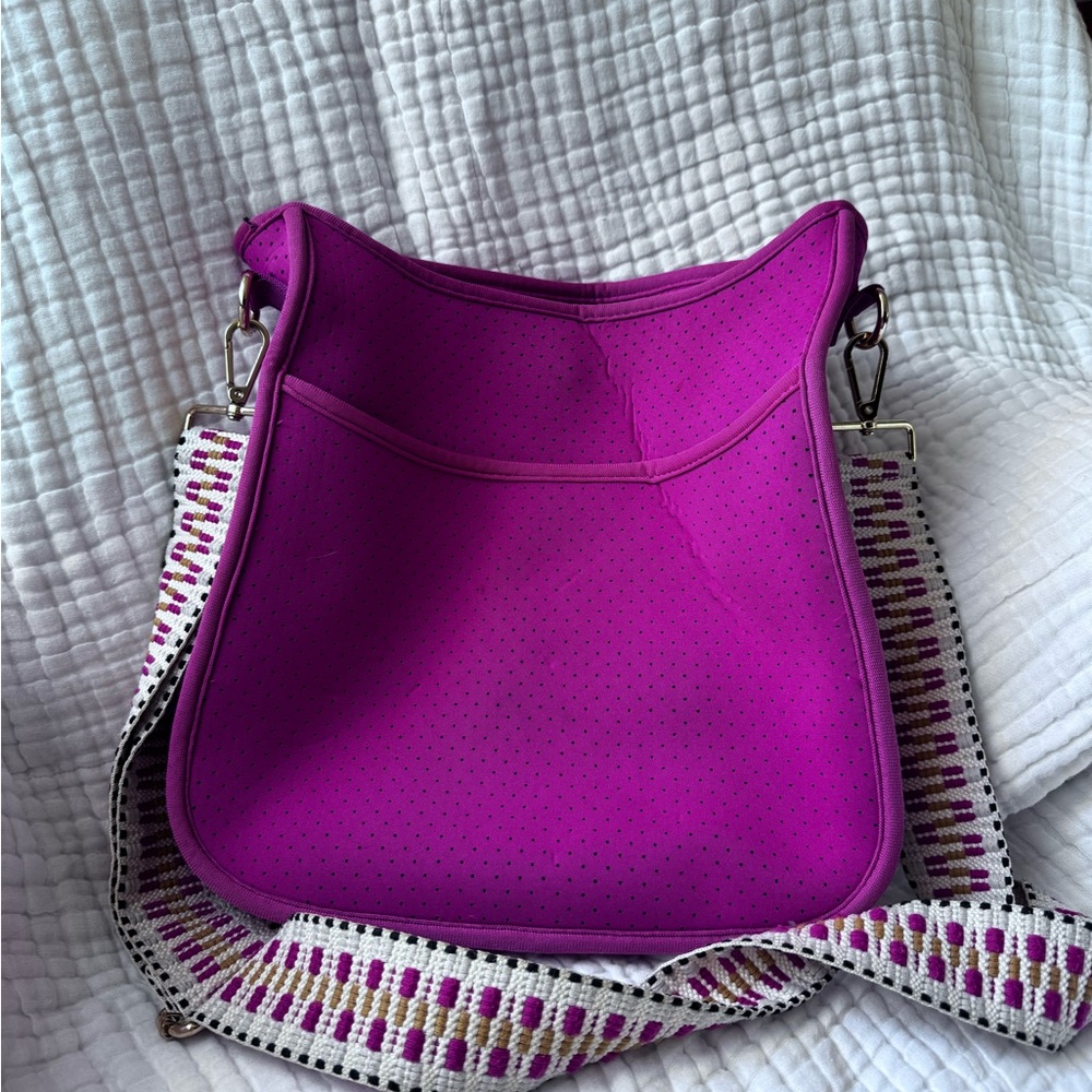 Ahdorned neoprene Crossbody Bag